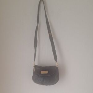 Marc Jacobs Black Quilted Crossbody with Gold Plate